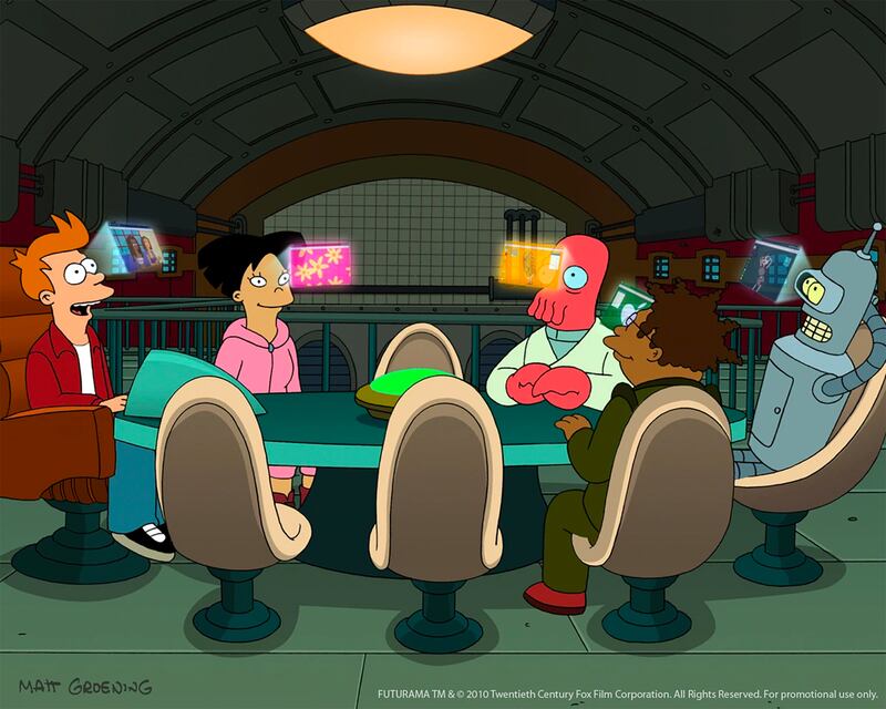 A scene from the 20th Century Fox series Futurama.