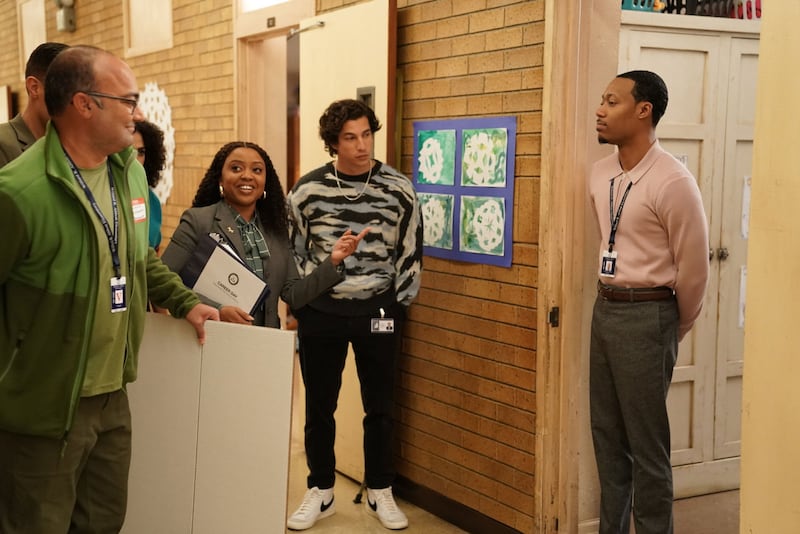 Quinta Brunson and Tyer James Williams in a still fom ‘Abbott Elementary’