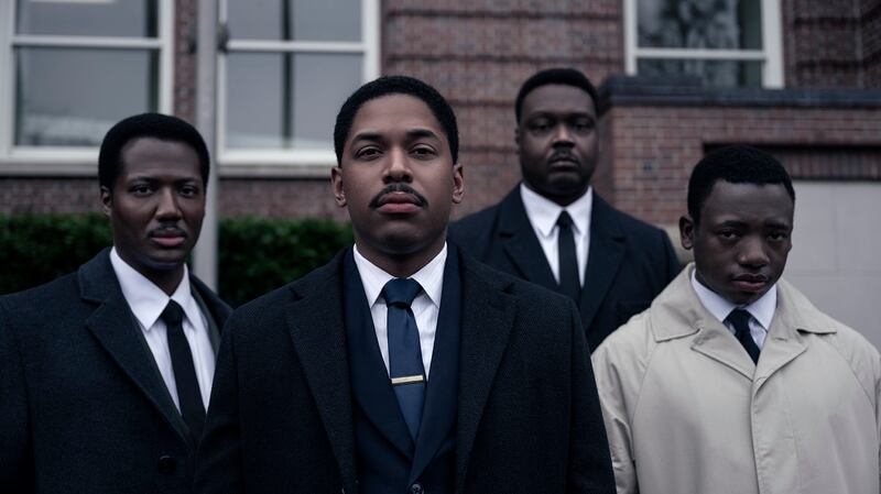 Hubert Point-Du Jour, Kelvin Harrison Jr, Keith Holliday, and Ja'Quan Monroe-Henderson in Genius: MLK/X