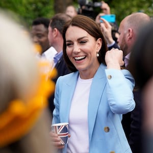 Kate during a walkabout meeting members of the public on the Long Walk near Windsor Castle