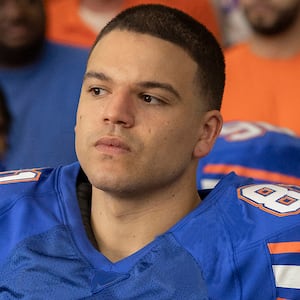 Josh Rivera as Aaron Hernandez.