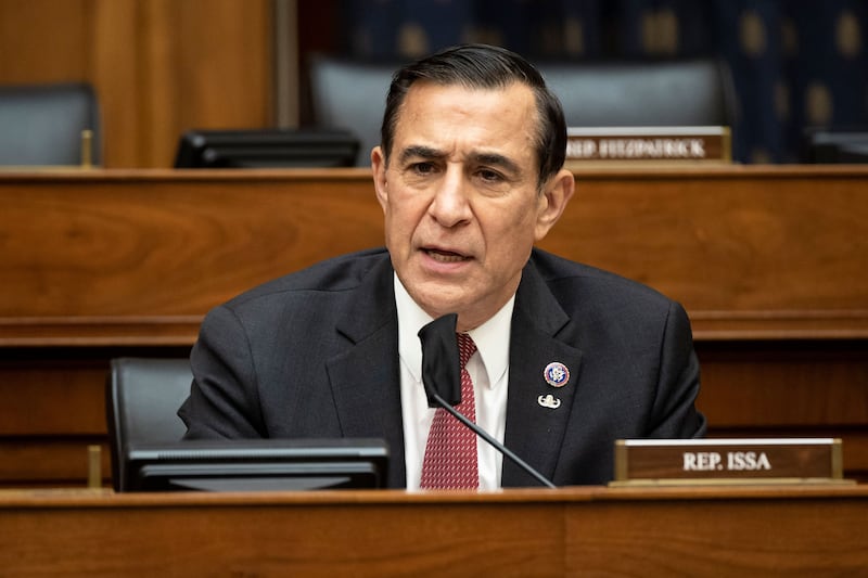 A photo of Rep. Darrell Issa (R-CA) speaking on Capitol Hill in Washington, DC.