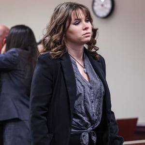 A photo of Hannah Gutierrez-Reed during her trial in New Mexico.