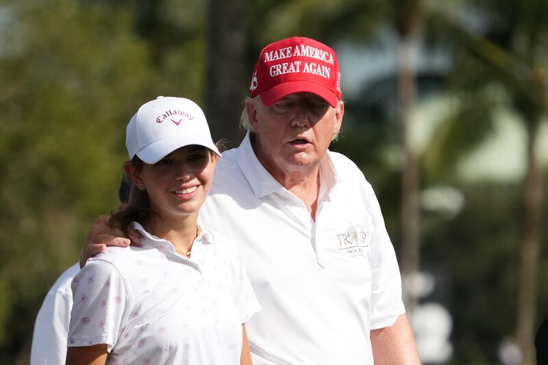 Kai Trump with former President Donald Trump