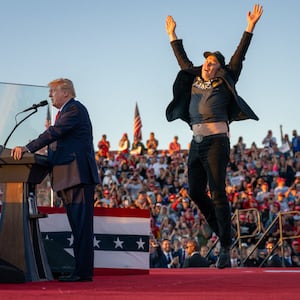 Donald Trump (left) and Elon Musk.