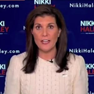 Nikki Haley during an interview on Fox News