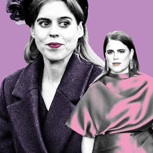 A photo illustration of Princess Beatrice and Princess Eugenie.