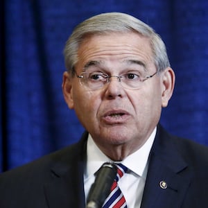 Bob Menendez speaks at a 2015 news conference.