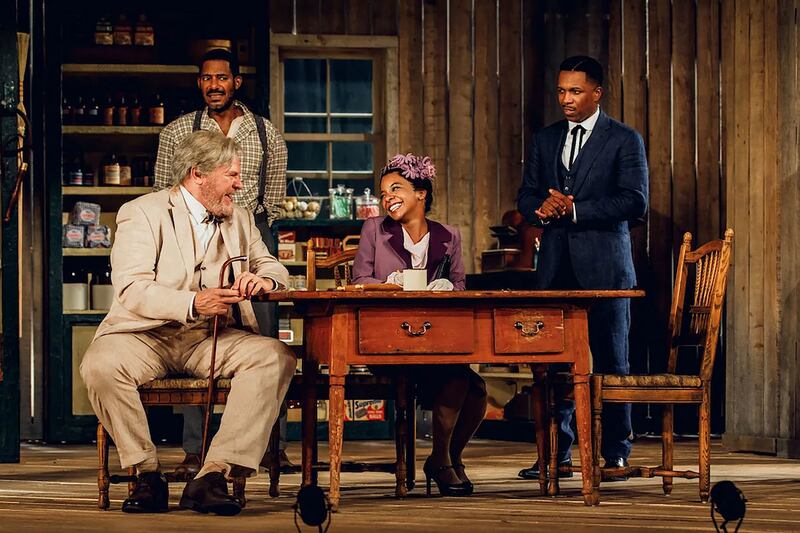 Jay O. Sanders, Billy Eugene Jones, Kara Young, and Leslie Odom, Jr. in Ossie Davis’s 'Purlie Victorious.'