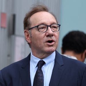 Kevin Spacey outside a London courthouse as his sexual assault trial continues