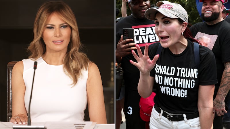 Melania Trump and Laura Loomer