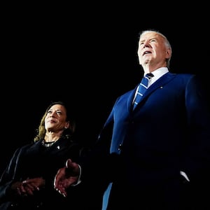 U.S. President Joe Biden and Vice President, running for President, Kamala Harris speaks to the press following the arrival of US prisoners who were released from detention in Russia at Joint Base Andrews in Maryland, U.S., August 1, 2024.