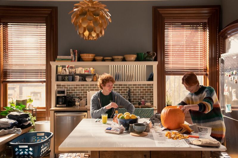 A still featuring Cynthia Nixon as Miranda in And Just Like That. 