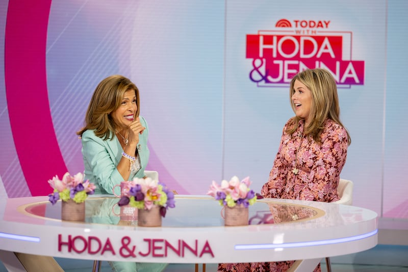 Hoda Kotb, left, and Jenna Bush Hager present their show on Tuesday, May 28, 2024.