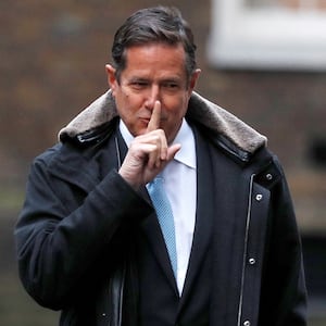 Banker Jes Staley arrives at 10 Downing Street in London, Jan. 11, 2018.