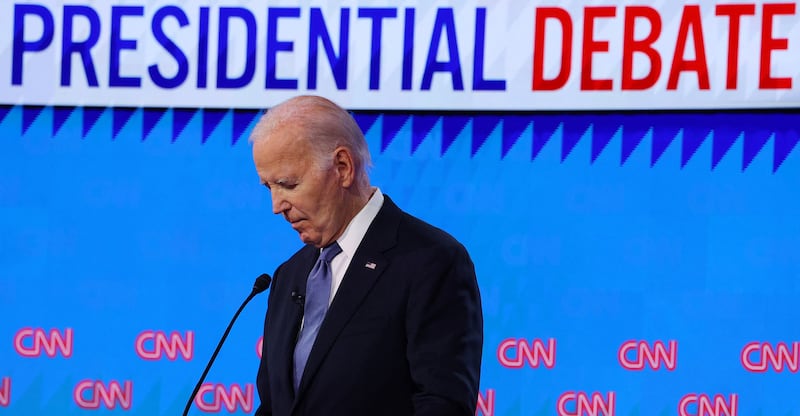 Joe Biden at the presidential debate in Atlanta, Georgia, U.S., June 27, 2024.