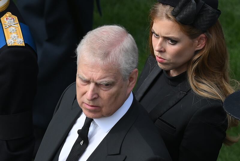 Prince Andrew and Princess Beatrice.