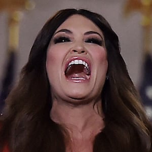 Kimberly Guilfoyle speaks during the first day of the Republican convention at the Mellon auditorium on August 24, 2020 in Washington, DC.