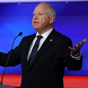 Tim Walz during the vice-presidential debate.