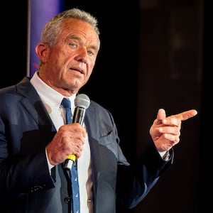 Robert F. Kennedy Jr. speaks at a campaign rally