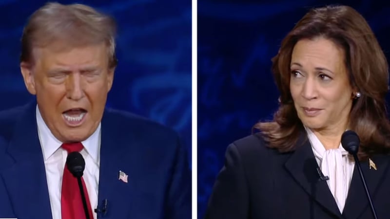 Donald Trump and Kamala Harris debate