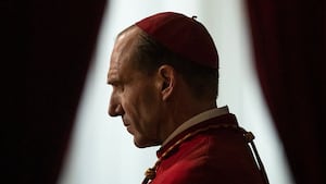 Ralph Fiennes stars as Cardinal Lawrence