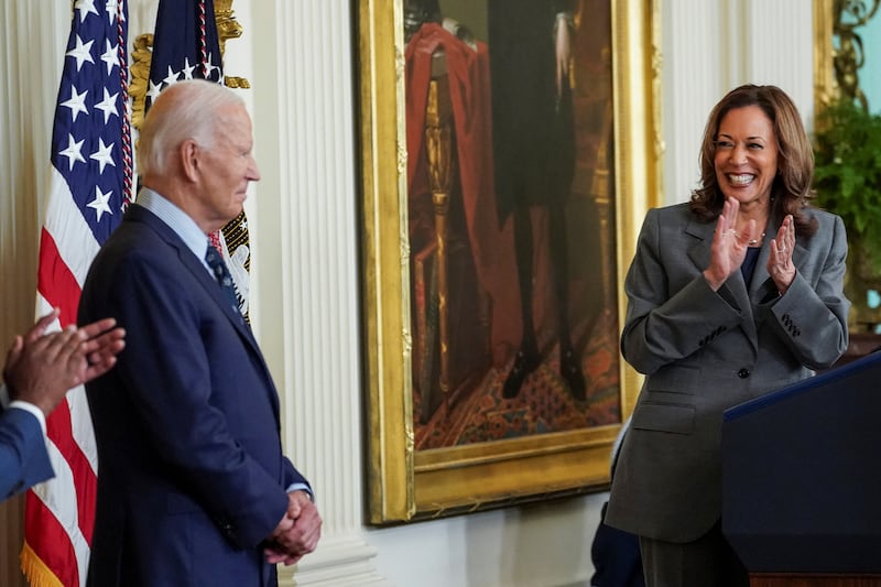 Joe Biden and Kamala Harris.