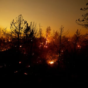 A photo showing the Line Fire in Southern California in September 2024. 