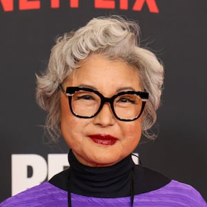 Patti Yasutake on the red carpet for the premiere of Netflix's "Beef."