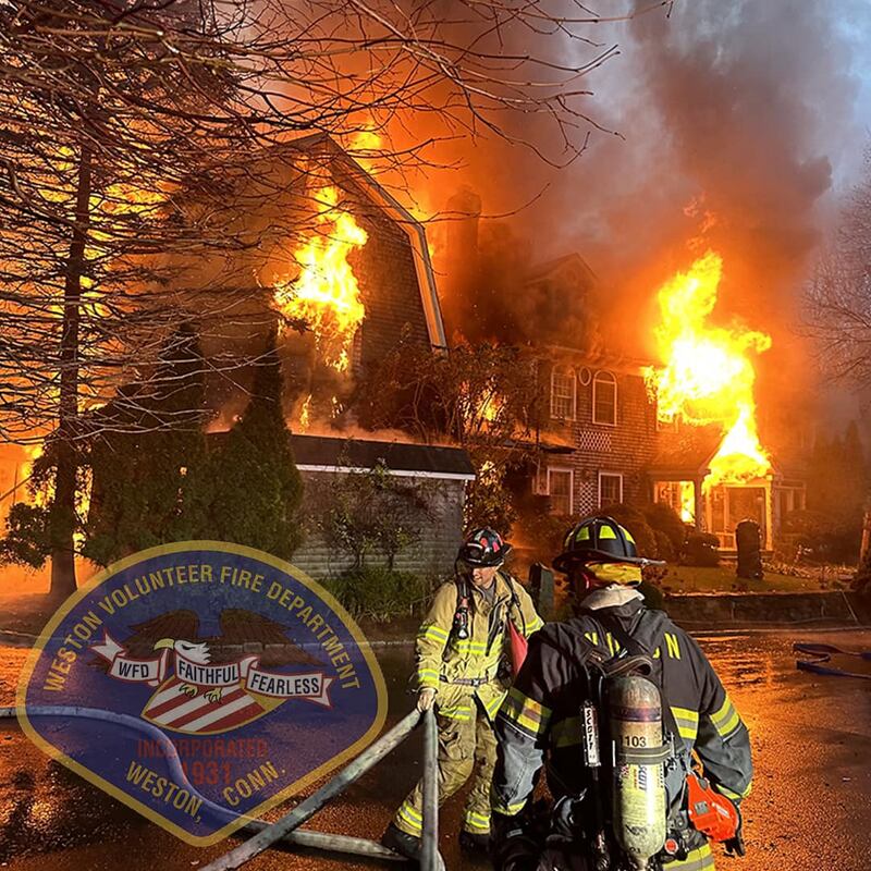 Firefighters fought the flames on Thanksgiving Day.