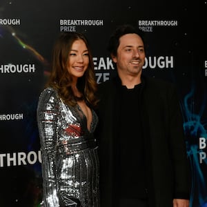 Nicole Shanahan and her ex-husband Sergey Brin pictured in 2019.