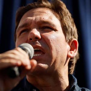 A picture of Florida Governor Ron DeSantis. Documents recently posted online by a firm owned by the chief strategist of DeSantis’ super PAC, Never Back Down, revealed somewhat embarrassing advice guiding him as he preps for the GOP presidential debate.