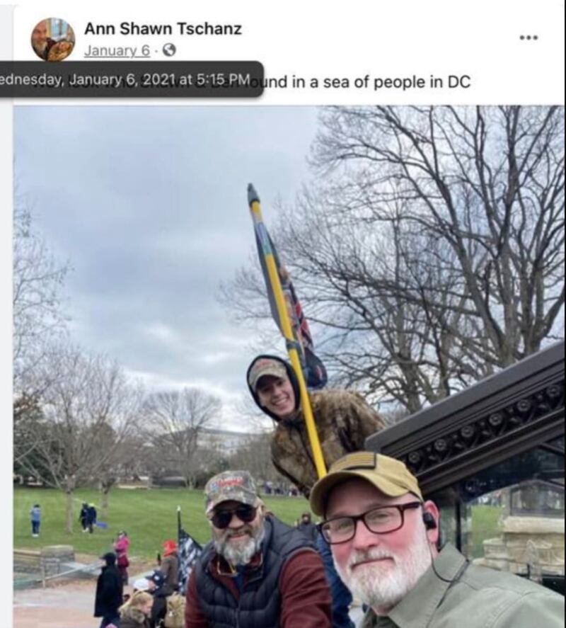 Rep. Derrick Van Orden (R-WI) on Capitol grounds on Jan. 6, 2021.