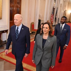 US President Joe Biden and US Vice President Kamala Harris