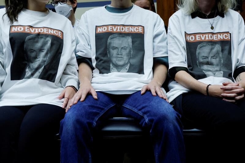 Attendees of a House Oversight and Accountability Committee hearing 