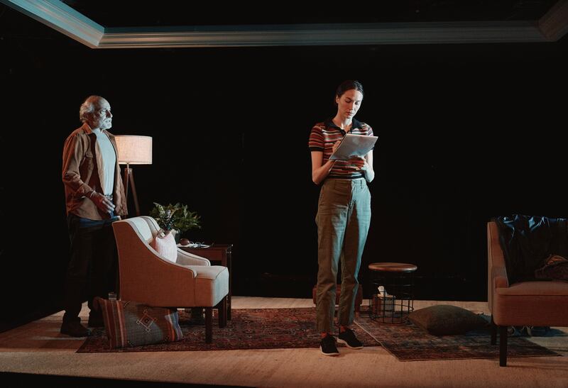 Peter Friedman and Sydney Lemmon in 'Job.'