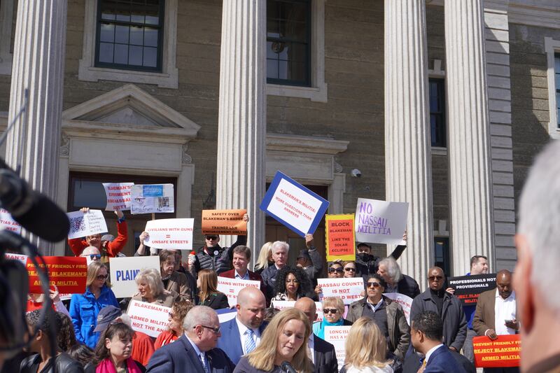 A photo of protesters