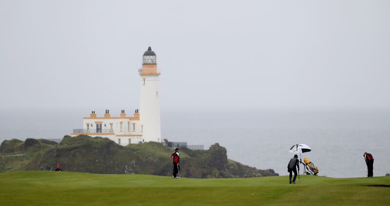 Turnberry Golf Course and a lighthouse