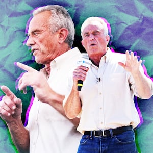 A photo illustration of Robert F. Kennedy Jr. 