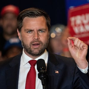 Republican U.S. vice presidential nominee Senator JD Vance speaks at the Arizona Biltmore in Phoenix.