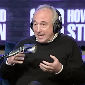 A screenshot of Dr. David Agus' appearance on the Howard Stern Show