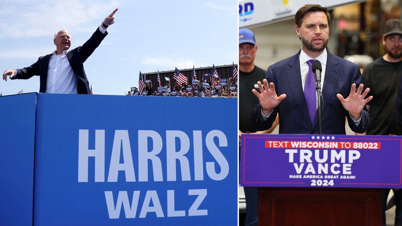 Tim Walz and JD Vance