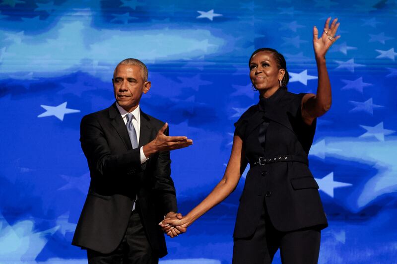 Michelle Obama and Barack Obama