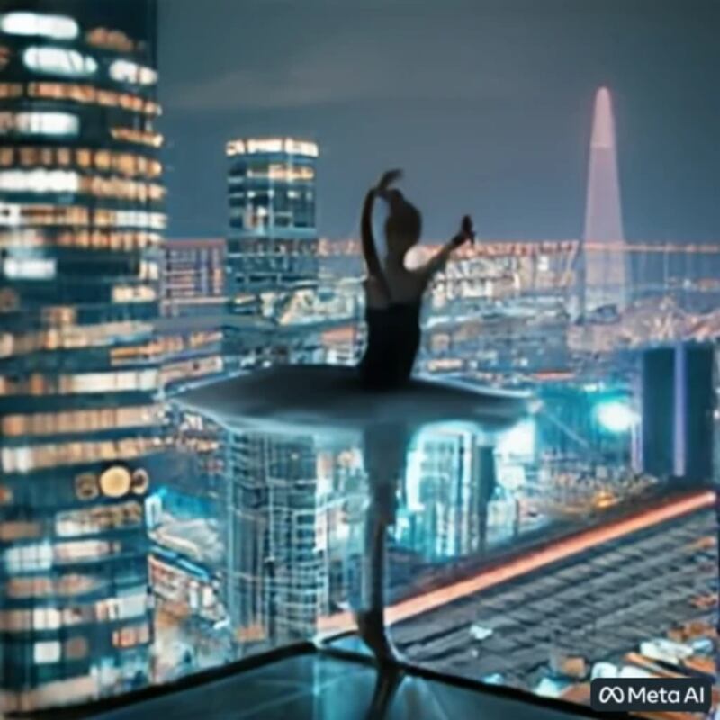 A_ballerina_performs_a_beautiful_and_difficult_dance_on_the_roof_of_a_very_tall_skyscraper_jc3zjh