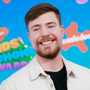 US YouTube personality Jimmy Donaldson, better known as MrBeast, arrives for the 36th Annual Nickelodeon Kids' Choice Awards at the Microsoft Theater in Los Angeles, California, on March 4, 2023. 