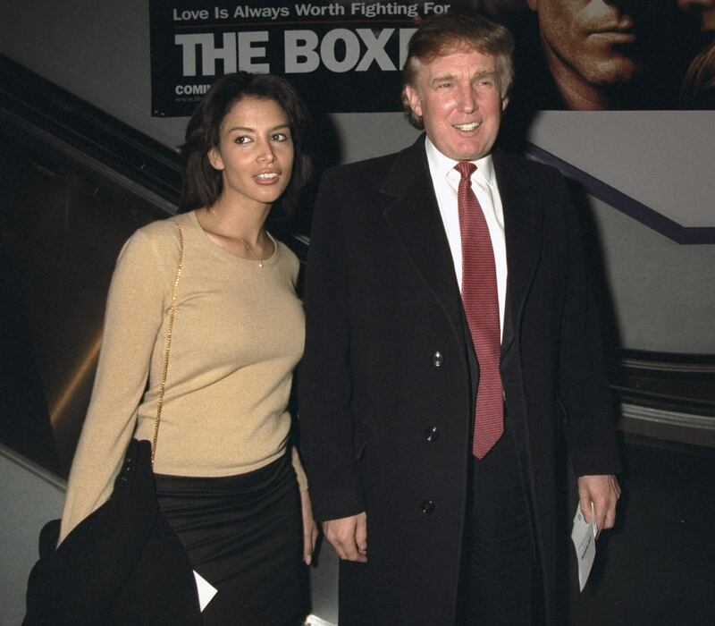 Model Kara Young and Donald Trump