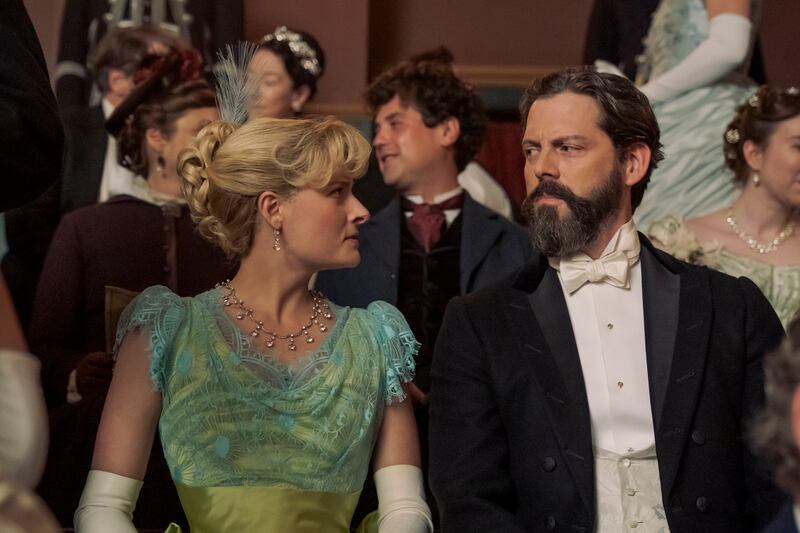 Louisa Jacobson and David Furr in The Gilded Age.