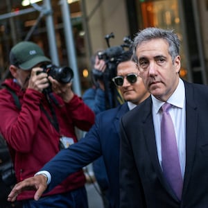 Michael Cohen leaves court in New York