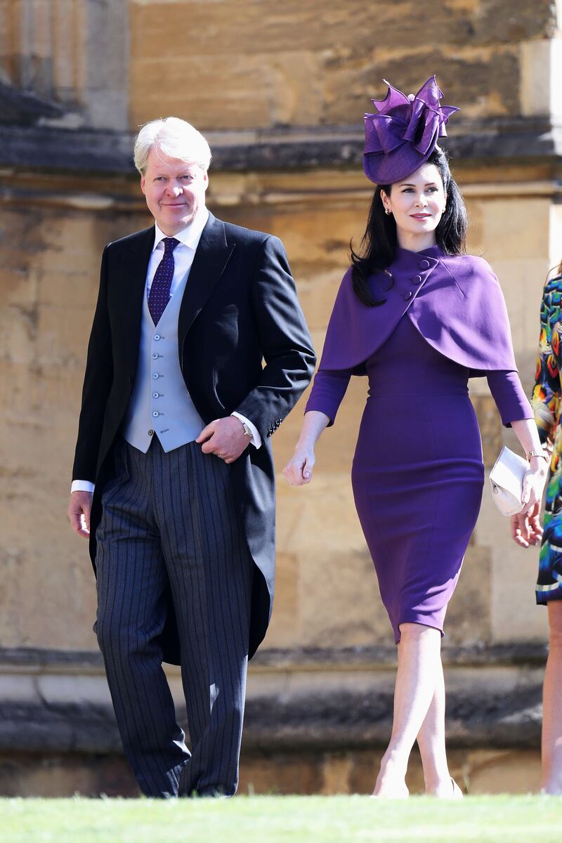 Charles Spencer, 9th Earl Spencer and Karen Spencer arrive at the wedding of Prince Harry and Meghan Markle at St George's Chapel, Windsor Castle in Windsor, Britain, May 19, 2018.