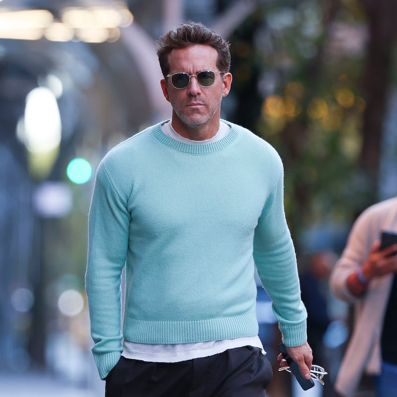 NEW YORK, NEW YORK - NOVEMBER 08: Ryan Reynolds seen in Tribeca on November 08, 2024 in New York City. (Photo by Aeon/GC Images)